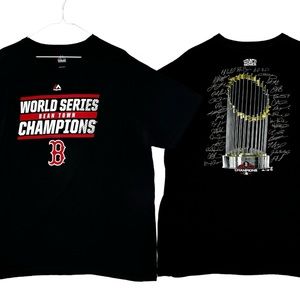 Boston Red Sox t shirt size XL 2018 World Series Championship Bean Town trophy